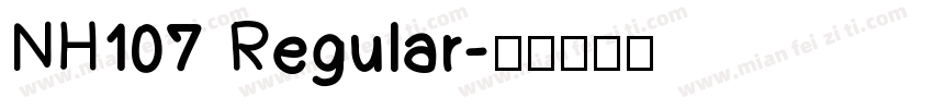 NH107 Regular字体转换